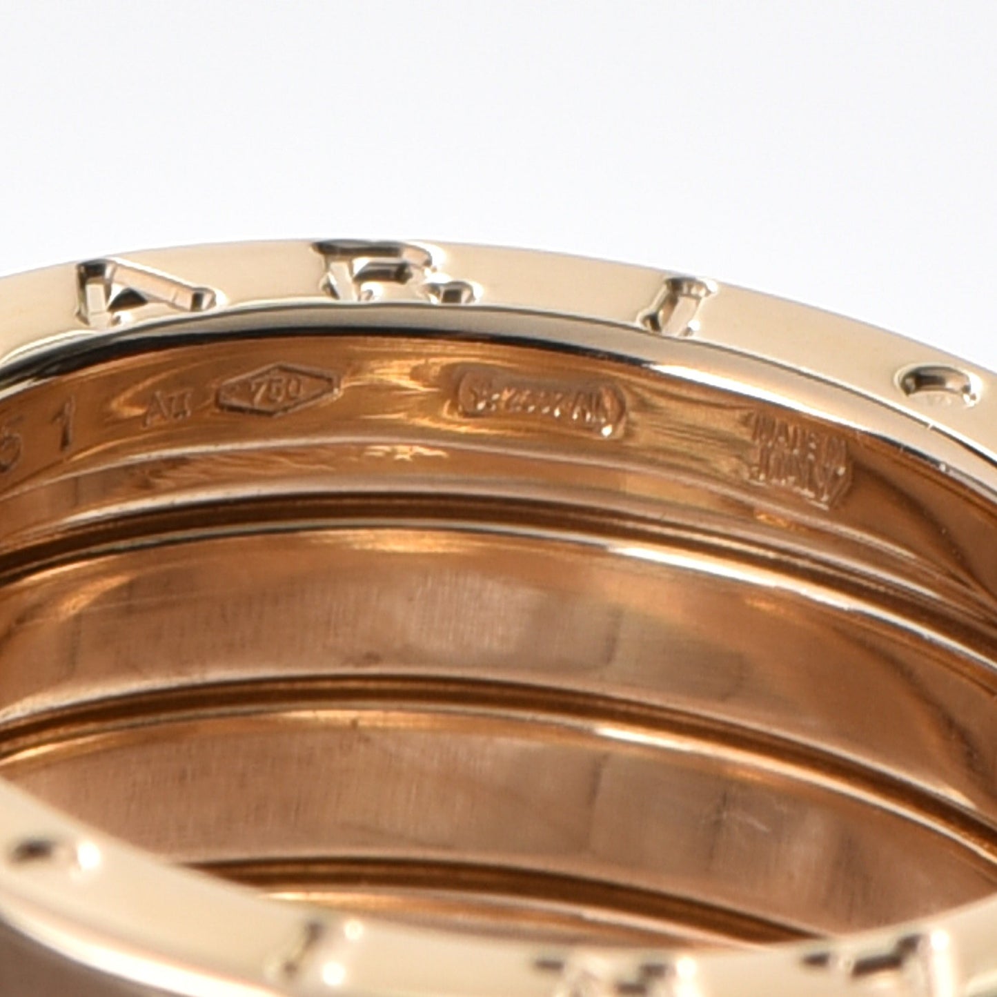18K Yellow Gold B.Zero1 Four-Band Ring 51 5.75