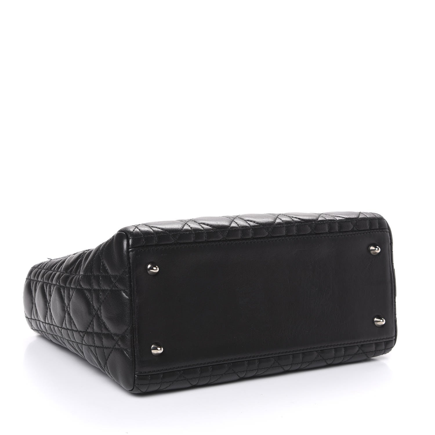 Christian Dior Lambskin Cannage Medium Lady Dior Black 3 of 10