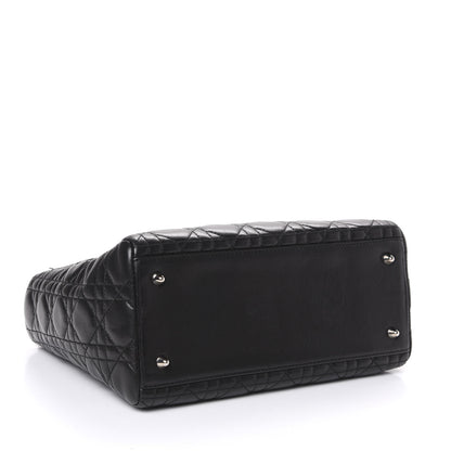 Christian Dior Lambskin Cannage Medium Lady Dior Black 3 of 10