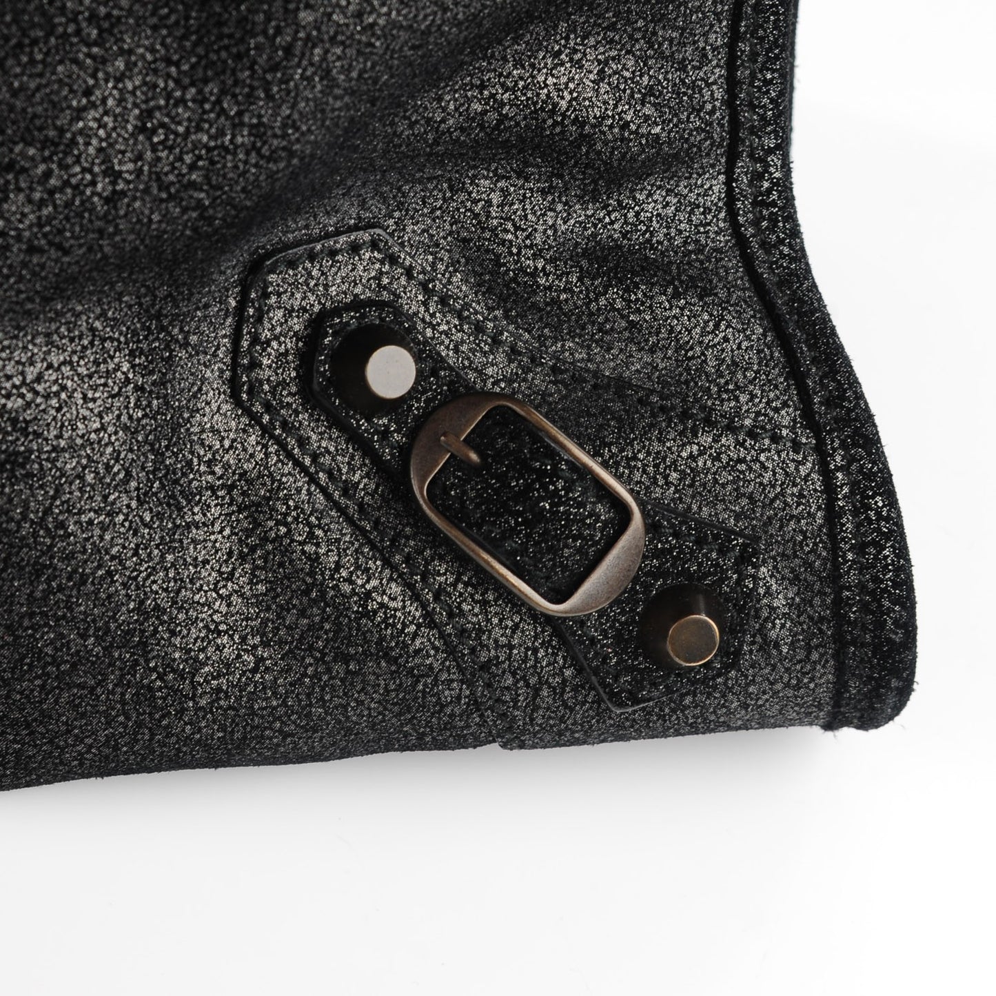 Craquele Calfskin City Black