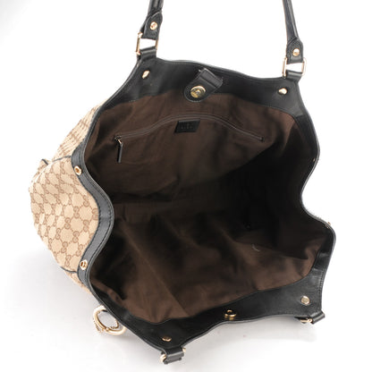 Gucci Monogram Large Sukey Tote Beige Ebony Black 5 of 7