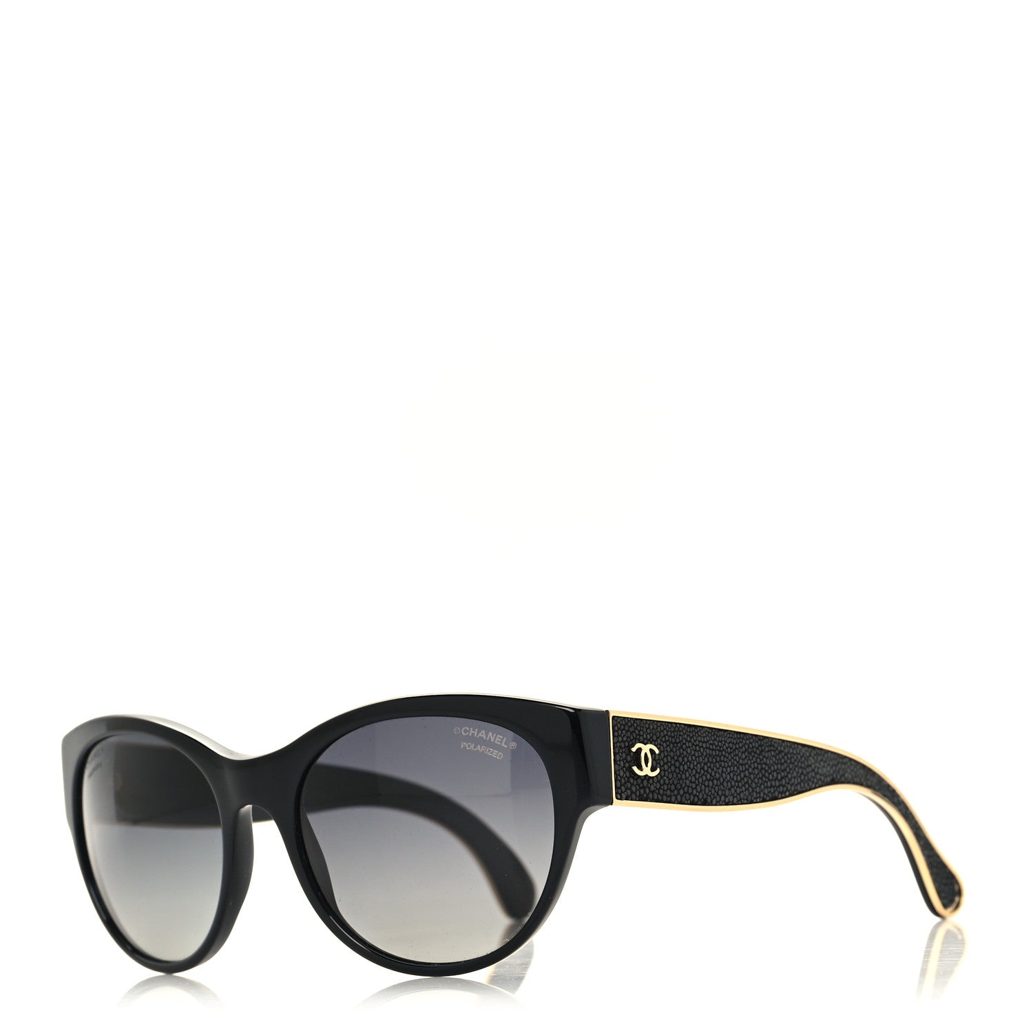 Chanel CC Polarized Stingray Sunglasses 5273-Q Black 1 of 7