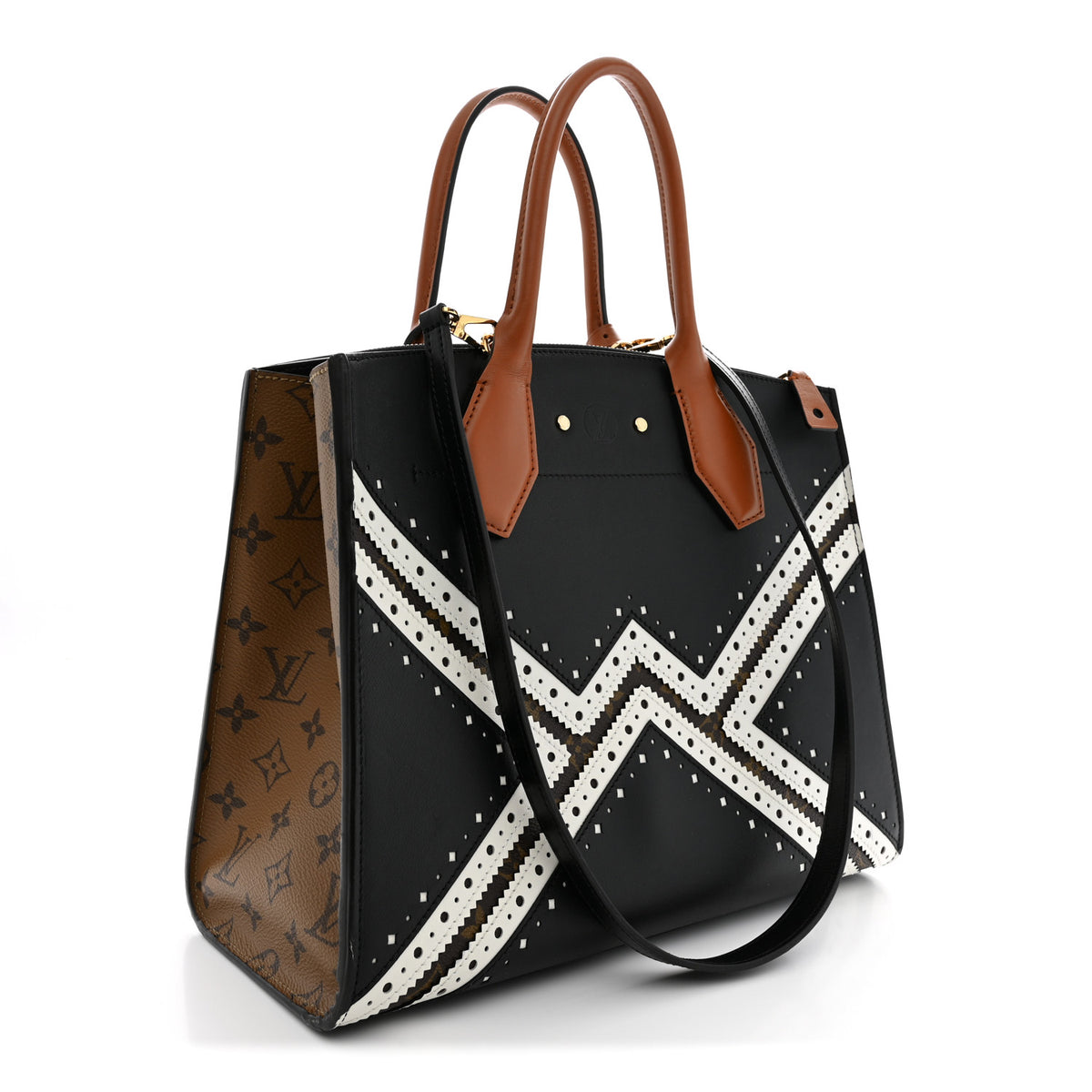 Reverse Monogram Brogue City Steamer MM Bag