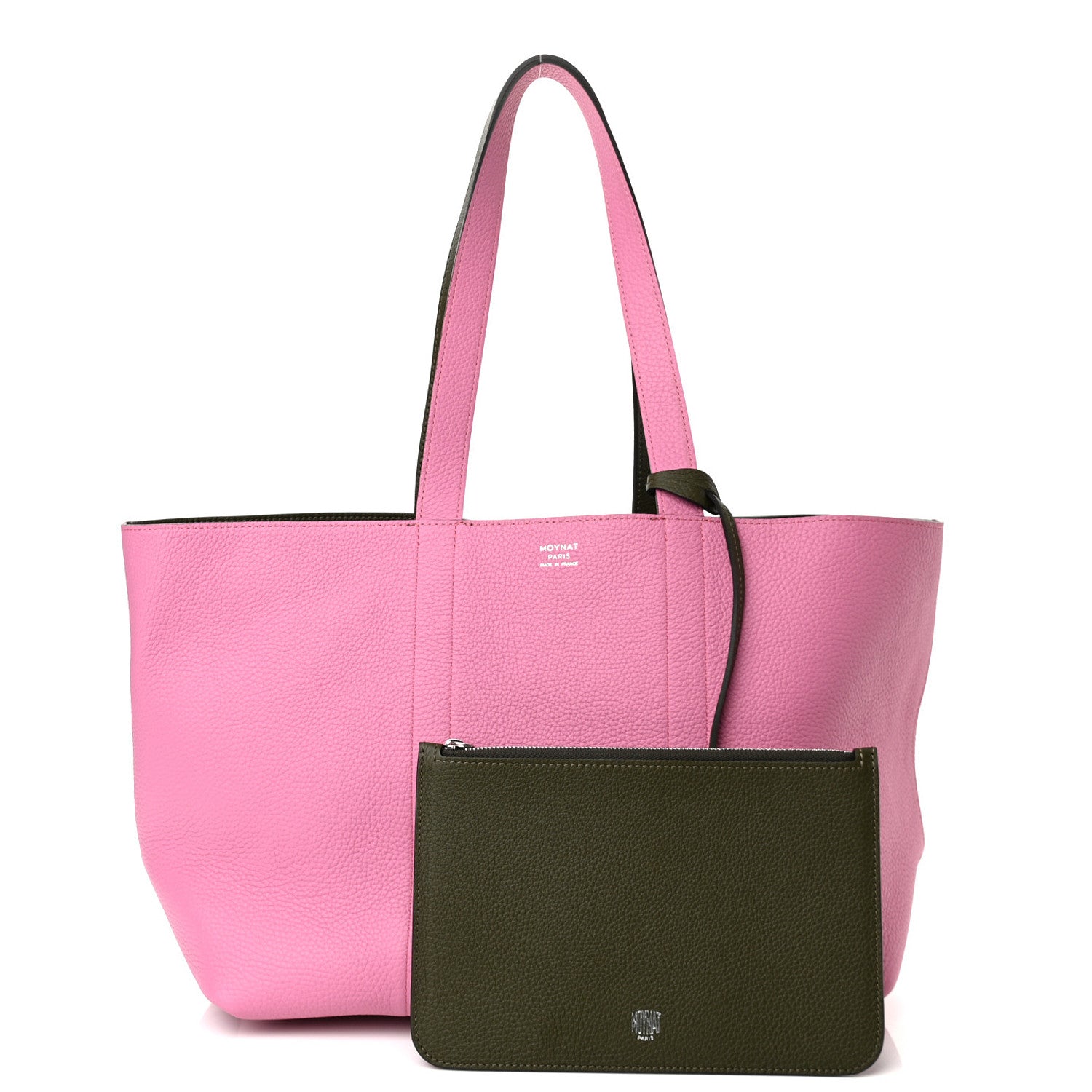 Moynat Taurillon Gex Calfskin Duo Tote Regiment Bougainvillier 1 of 10
