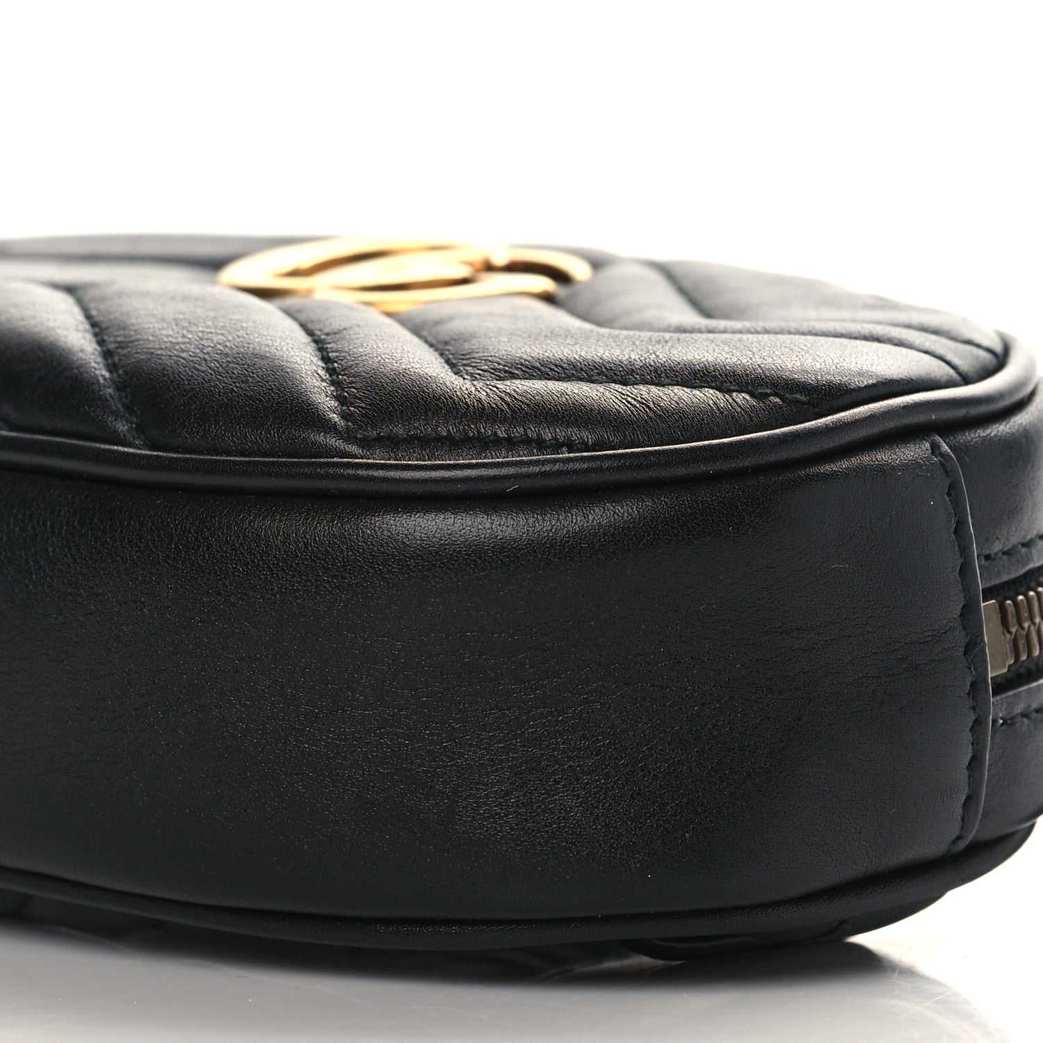 Gucci Calfskin Matelasse GG Marmont Belt Bag 95 38 Black 10 of 10