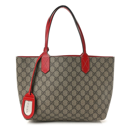 Gucci GG Supreme Monogram Small Reversible Tote Beige Red 1 of 16