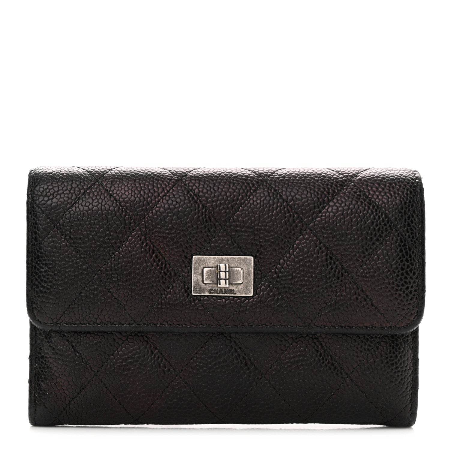 Chanel Caviar Quilted Reissue Flap Card Holder Black 1 of 10