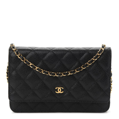 Chanel Caviar Quilted Wallet On Chain WOC Black 1 of 11