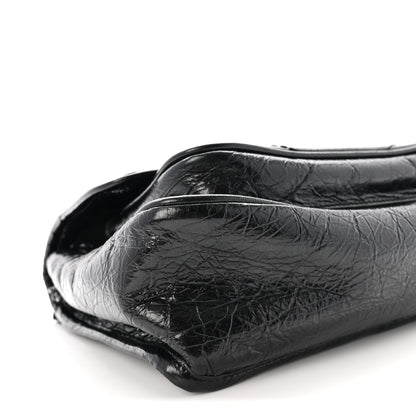 Saint Laurent Crinkled Calfskin Matelasse Monogram Baby Niki Chain Satchel Black 8 of 10