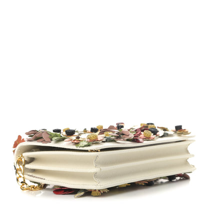 Prada Saffiano Floral Applique Crossbody Talco 3 of 7