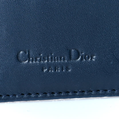 Christian Dior Monogram Compact Saddle Wallet Blue 7 of 9