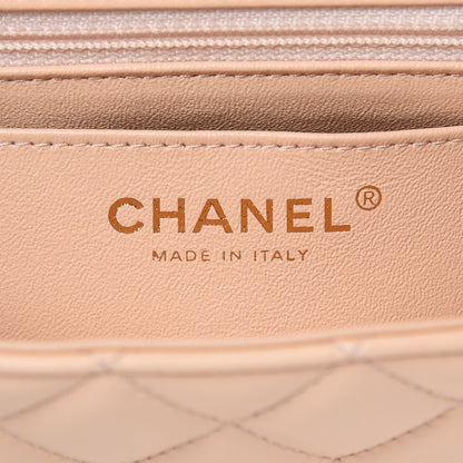 Chanel Lambskin Quilted Mini Rectangular Flap Beige 6 of 12