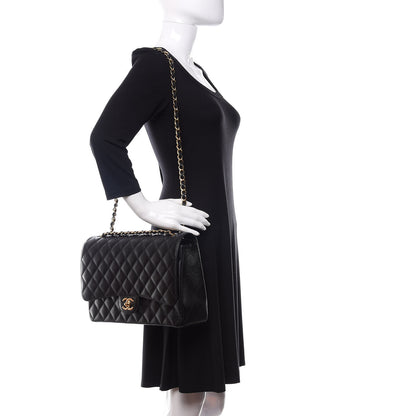 Chanel Caviar Quilted Maxi Double Flap Black 2 of 11
