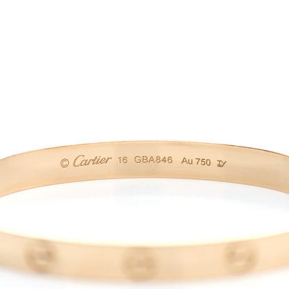 Cartier 18K Yellow Gold LOVE Bracelet 16 4 of 5