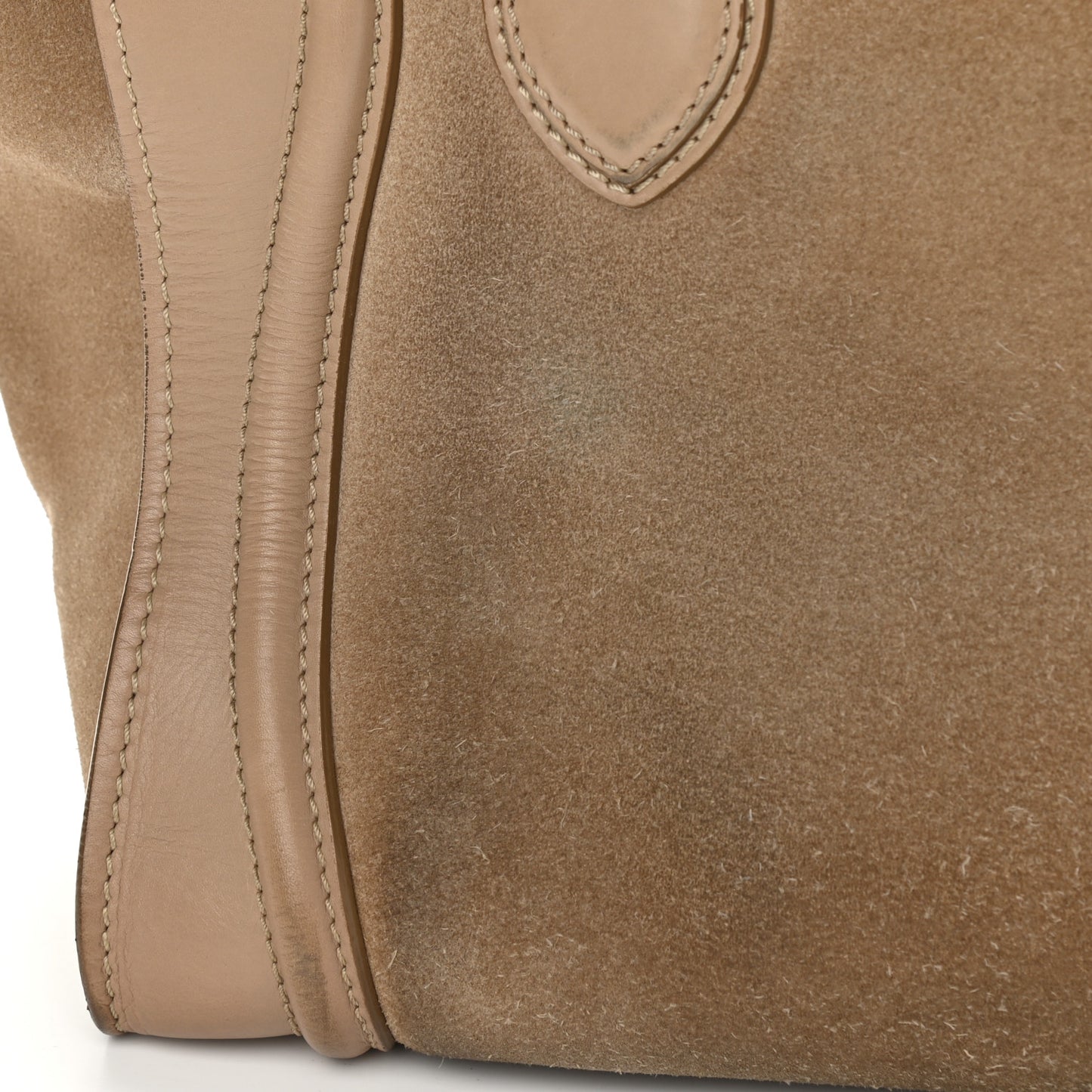 Smooth Calfskin Suede Mini Luggage Camel