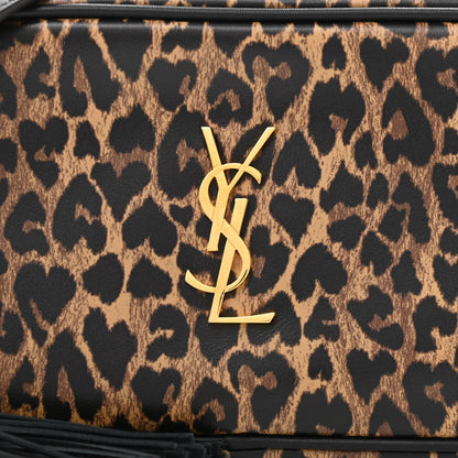 Saint Laurent Calfskin Heart Leopard Print Monogram Mini Lou Camera Bag Toffee 7 of 9