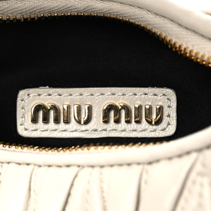 Miu Miu Nappa Matelasse Small Wander Hobo White 6 of 9