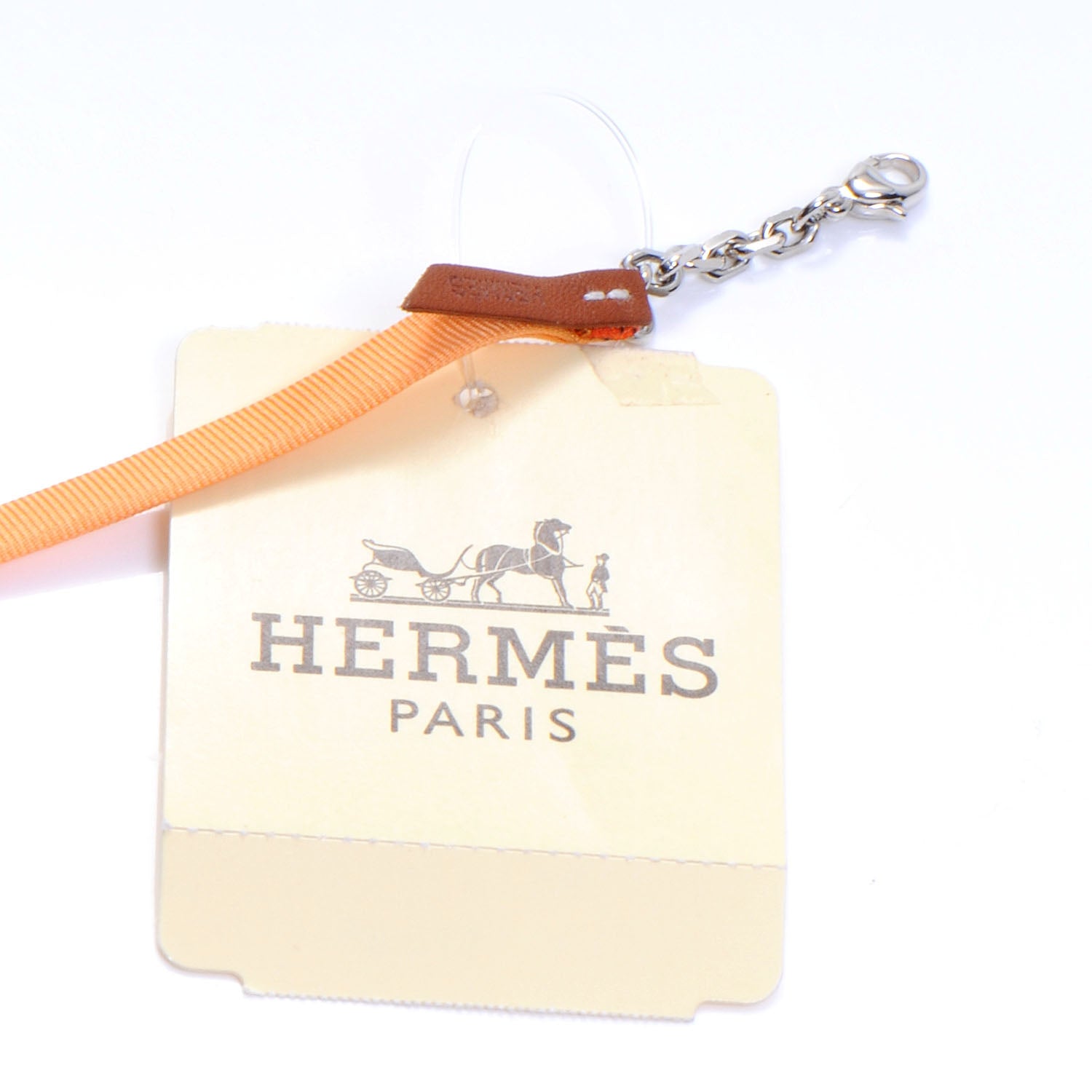 Hermes Silk Silky Grand Pompon Page Marker TGM Orange 4 of 4