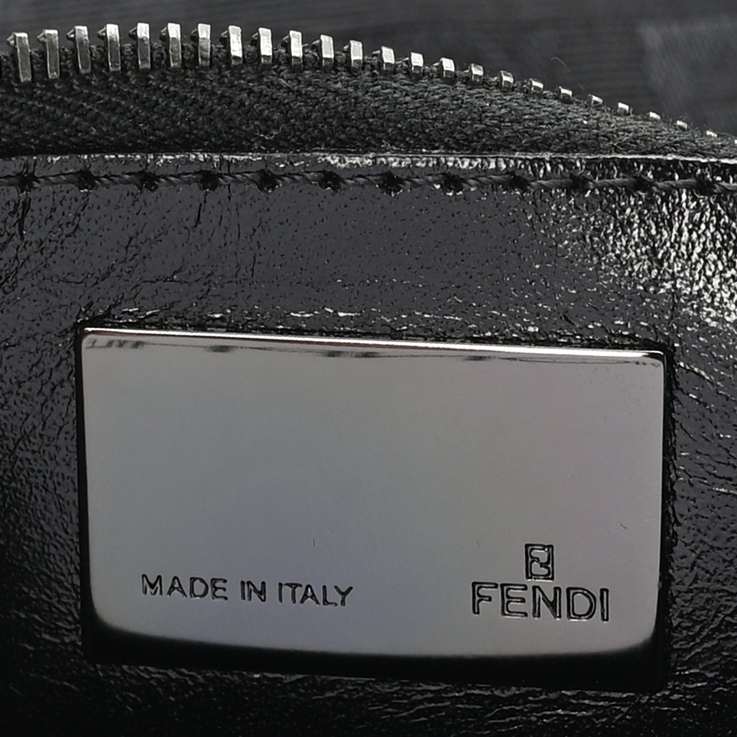 Fendi Zucchino Baguette Black 6 of 9