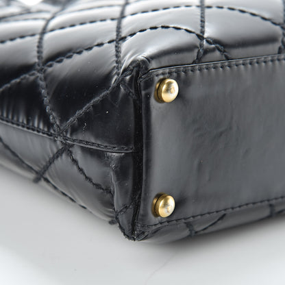 Chanel Calfskin Quilted Small Surpique Stitch Tote Black 15 of 19