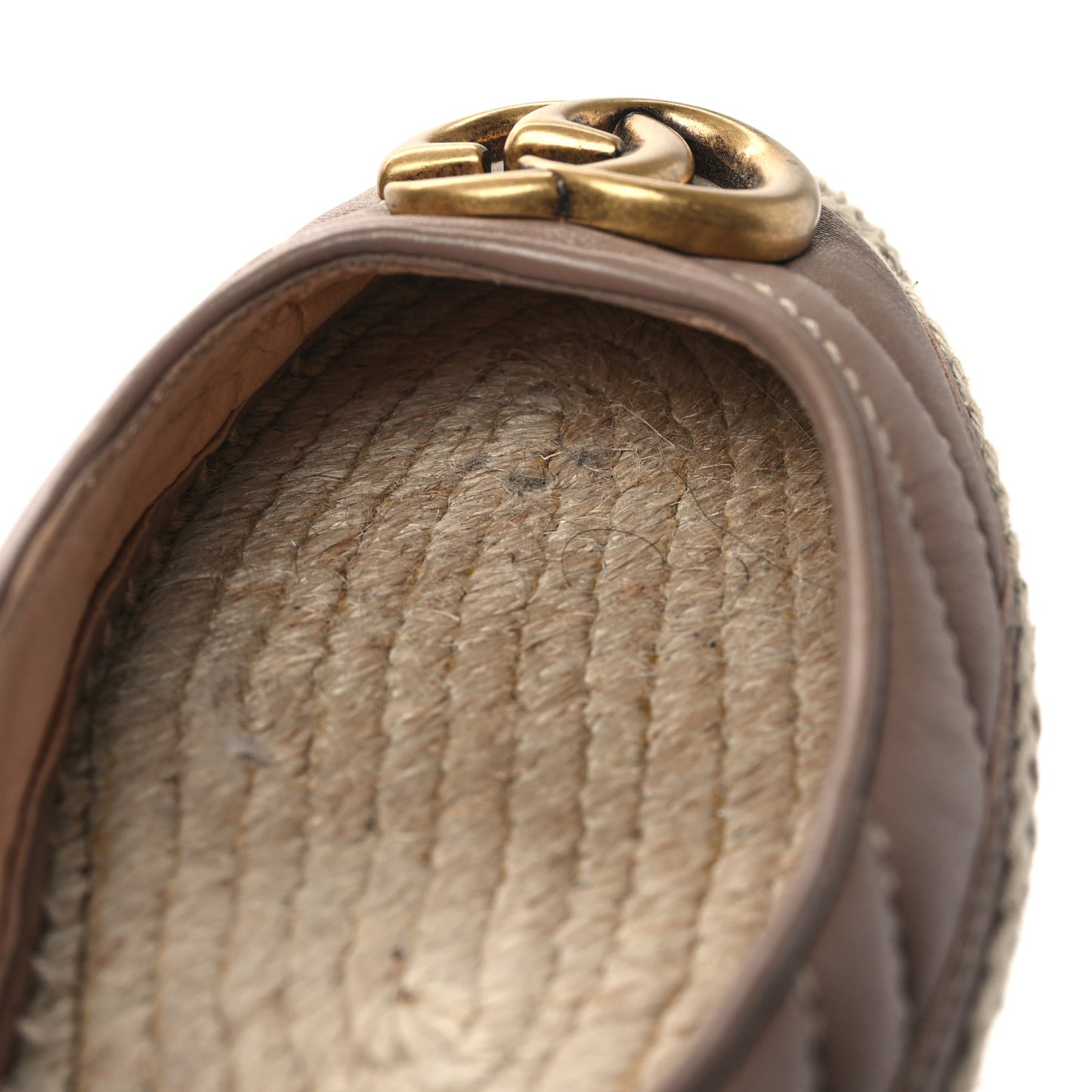 Nappa Matelasse GG Marmont Espadrilles 36 Porcelain Rose
