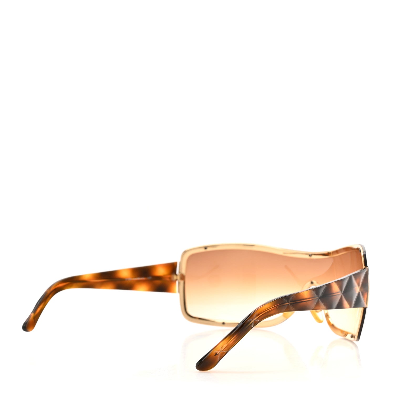 Chanel Quilted Shield Sunglasses 4126 Tortoise 4 of 8