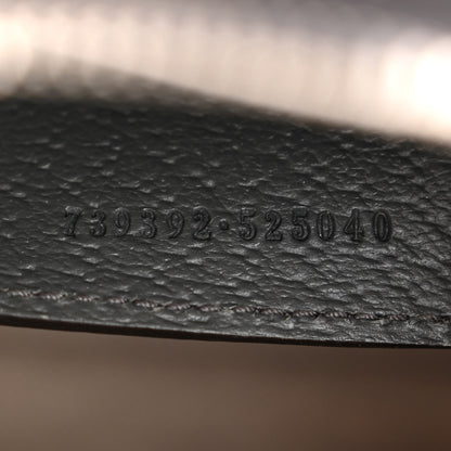 Gucci GG Supreme Monogram Textured Dollar Calfskin Small Ophidia Top Handle Shoulder Grey Black Graphite Grey 7 of 15
