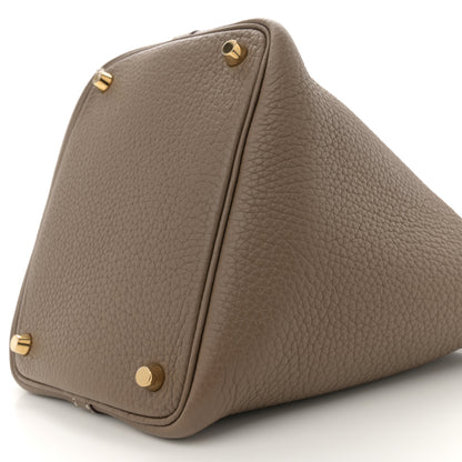 Hermes Taurillon Clemence Picotin Lock 18 PM Etoupe 10 of 11