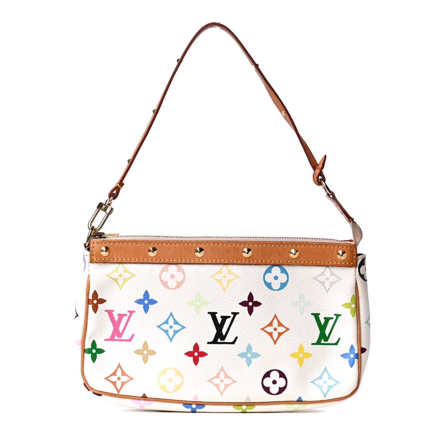Monogram Multicolor Pochette Accessories White