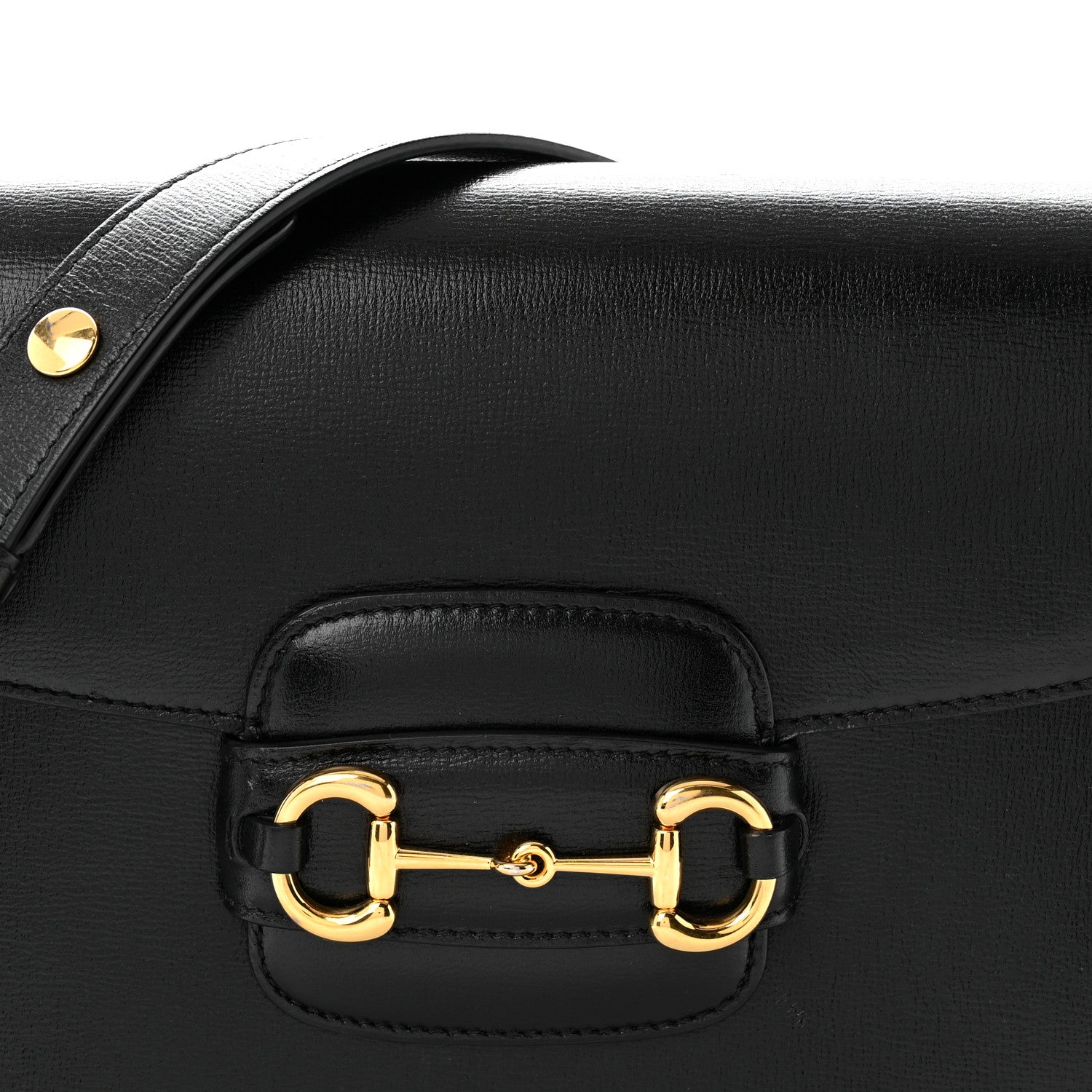Gucci Azalea Calfskin Horsebit 1955 Shoulder Bag Black 8 of 10