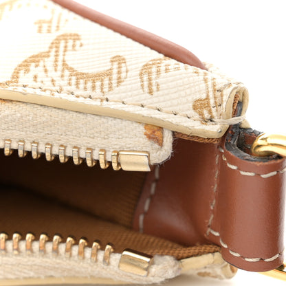 Celine Canvas Calfskin Ava Triomphe Shoulder Bag White 11 of 12