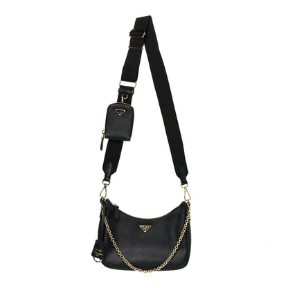 Prada Saffiano Lux Re-Edition 2005 Shoulder Bag Black 1 of 12