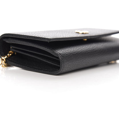 Gucci Calfskin Petite GG Marmont Wallet Chain Bag Black 7 of 10