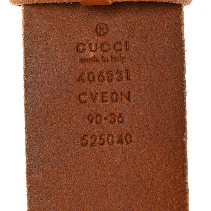 Gucci Cuoio Toscano Nickel Double Double G 40mm Belt 90 36 Cuir 3 of 14