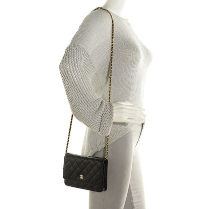 Chanel Caviar Quilted Wallet On Chain WOC Black 2 of 8