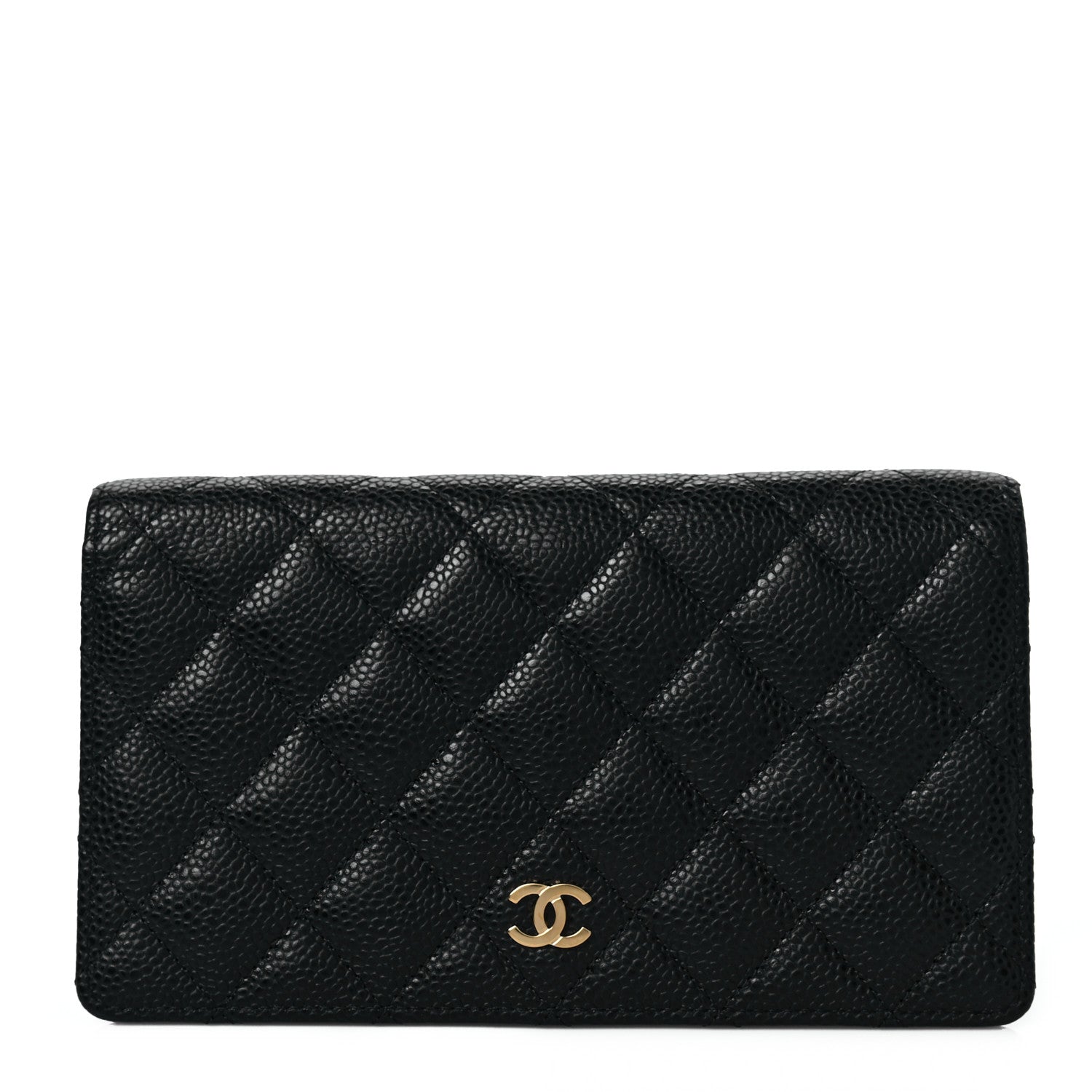 Chanel Caviar Quilted Yen Wallet Black 1 of 9