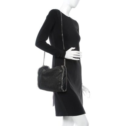 Stella McCartney Shaggy Deer All Over Studs Mini Falabella Tote Black 3 of 10