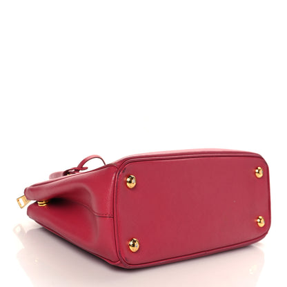 Prada Saffiano Small Galleria Double Zip Tote Fuxia 5 of 12