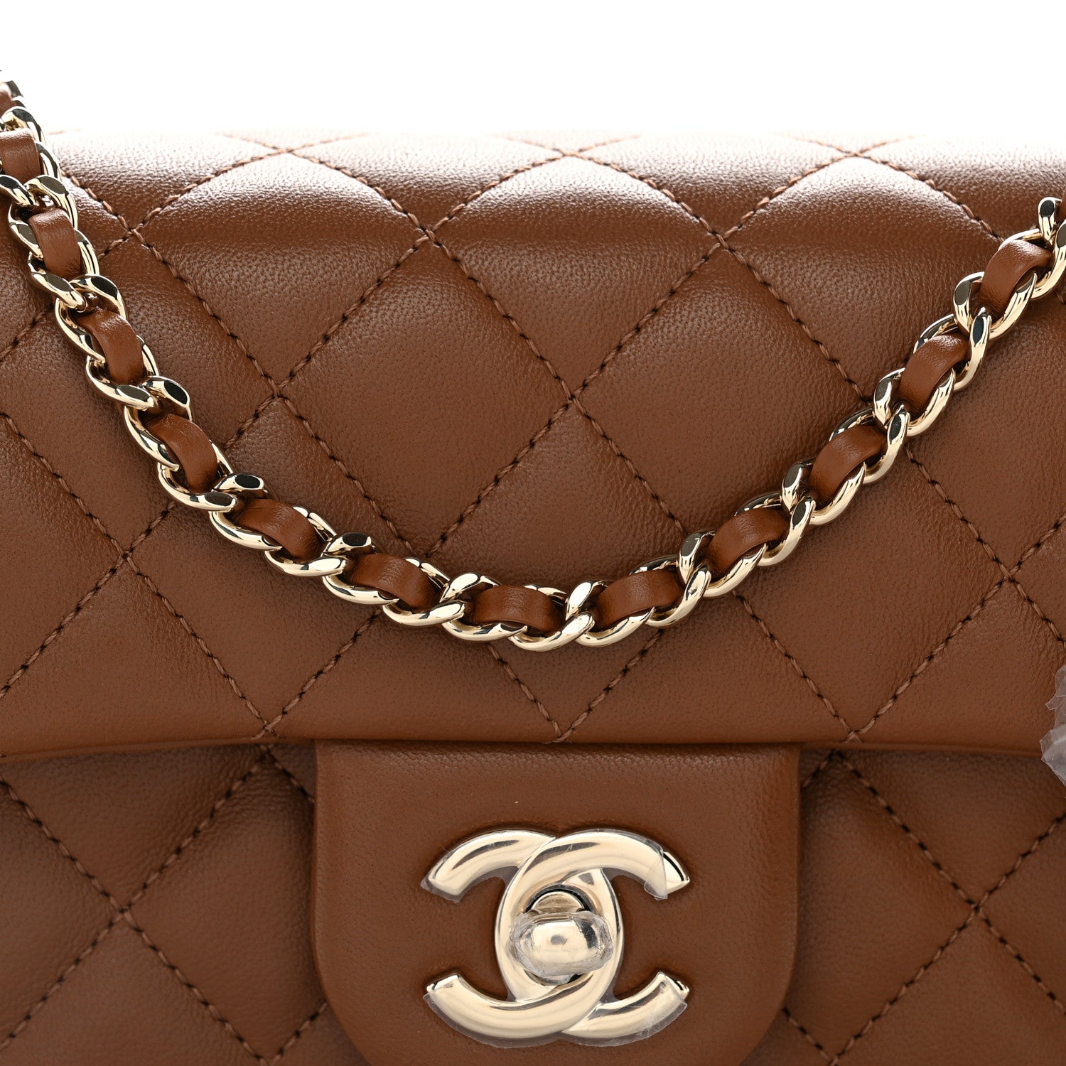 Chanel Lambskin Quilted Mini Rectangular Pearl Crush Flap Brown 8 of 10