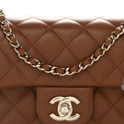 Chanel Lambskin Quilted Mini Rectangular Pearl Crush Flap Brown 8 of 10