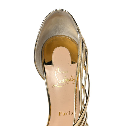 Christian Louboutin Specchio Norina 100 Sandals 39 Gold 7 of 8