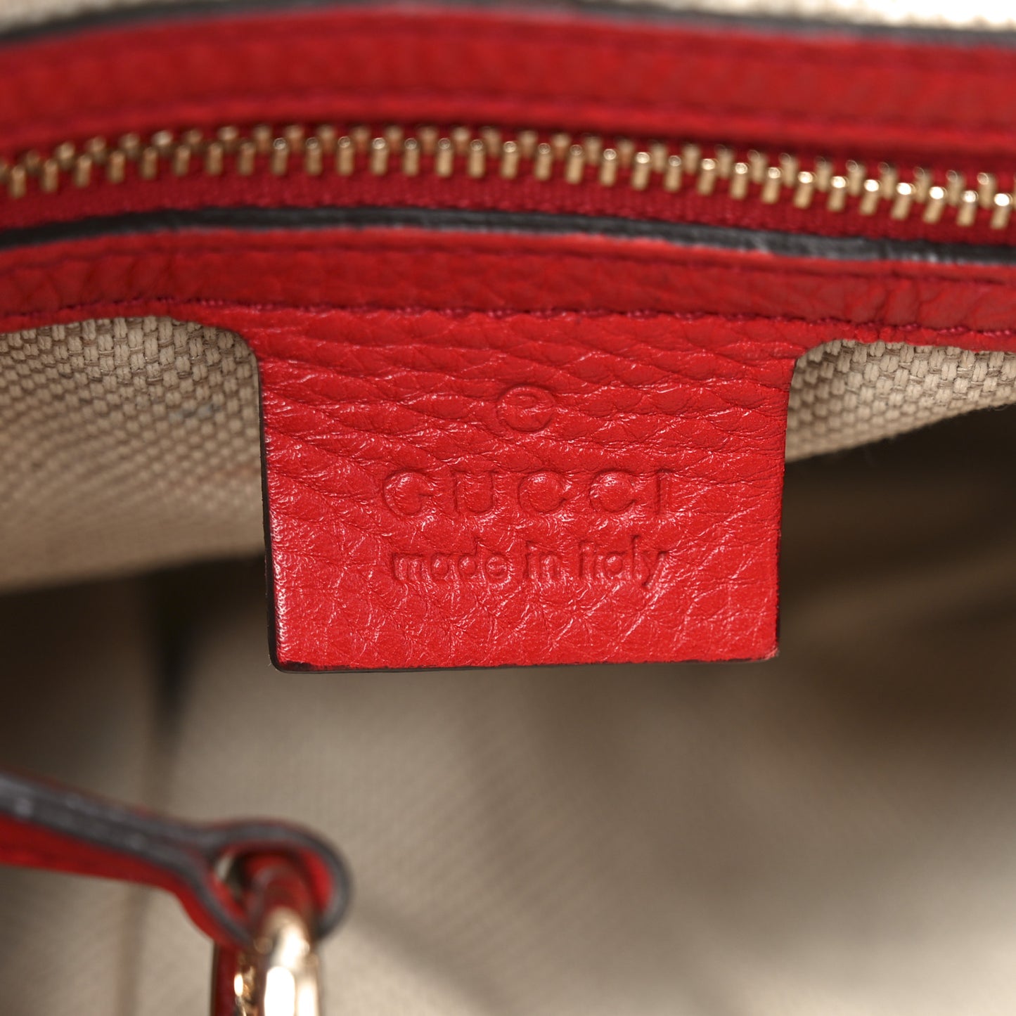 Pebbled Calfskin Medium Soho Shoulder Bag Tabasco Red