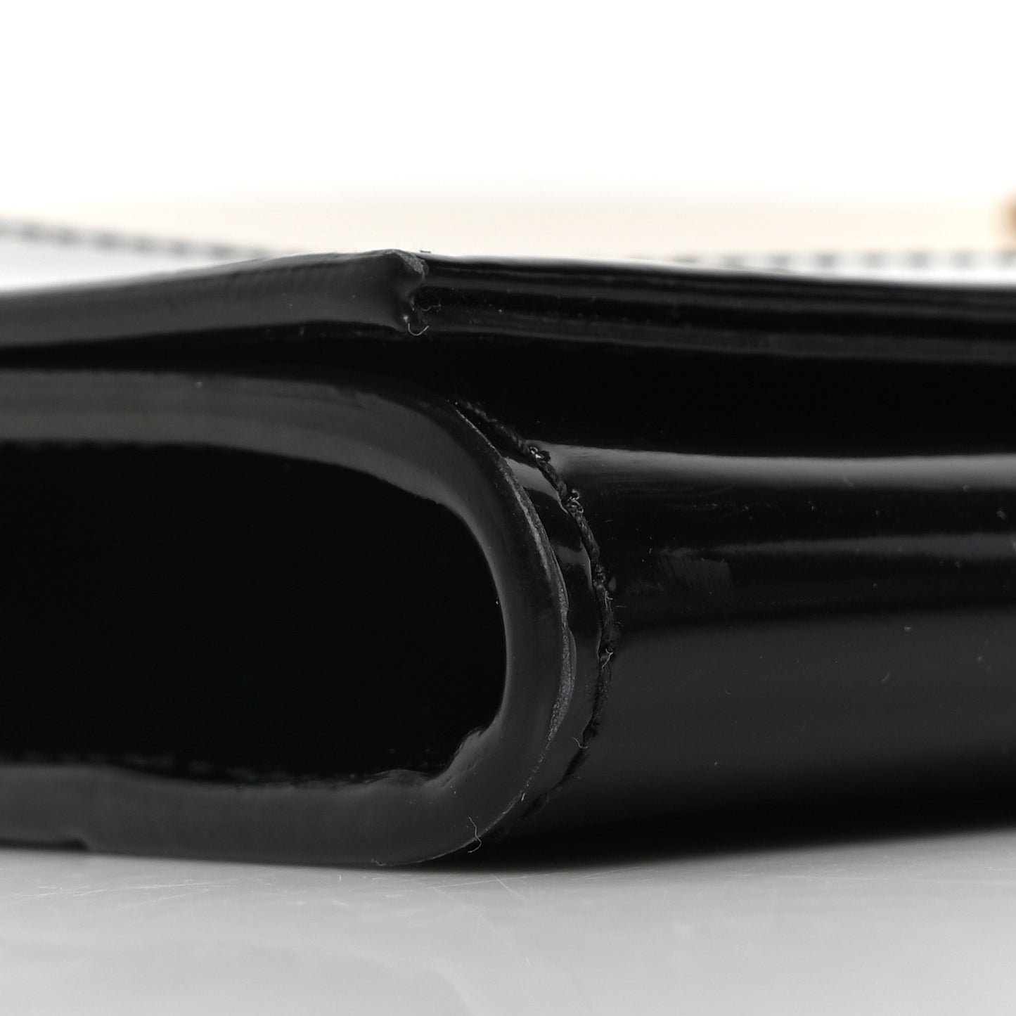 Nappa Patent Calfskin Two-Toned Monogram Pouch Alabastro Black