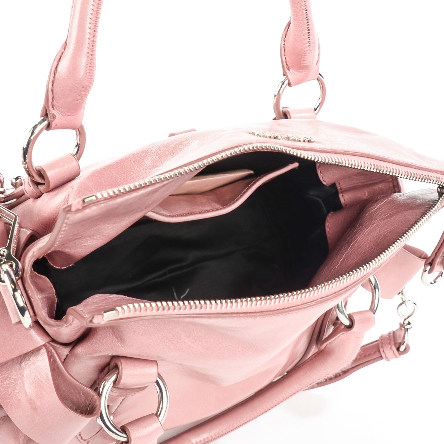 Miu Miu Vitello Lux Mini Bow Bag Loto 5 of 9