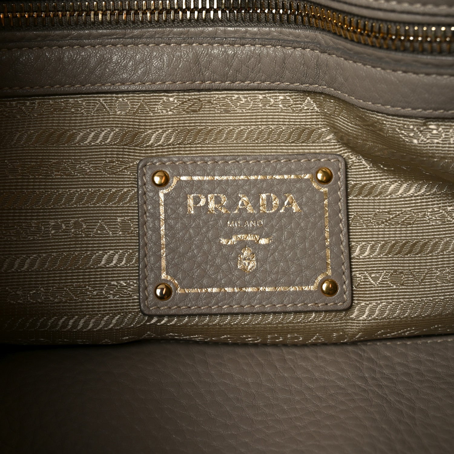 Prada Vitello Daino Side Pocket Hobo Pomice 6 of 9