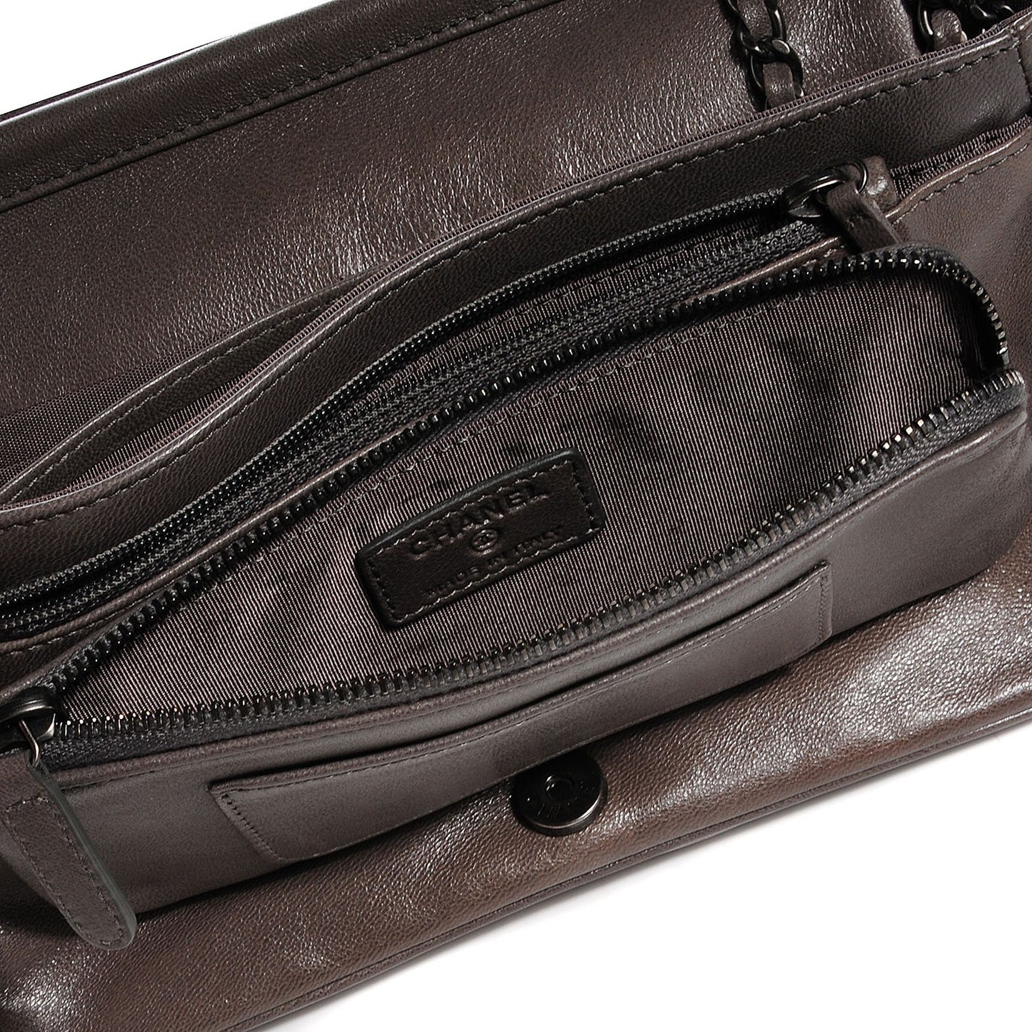 Lambskin Small Crossbody Flap Grey