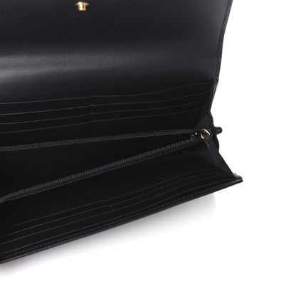 Gucci Calfskin GG Supreme Monogram Continental Wallet Black 6 of 9