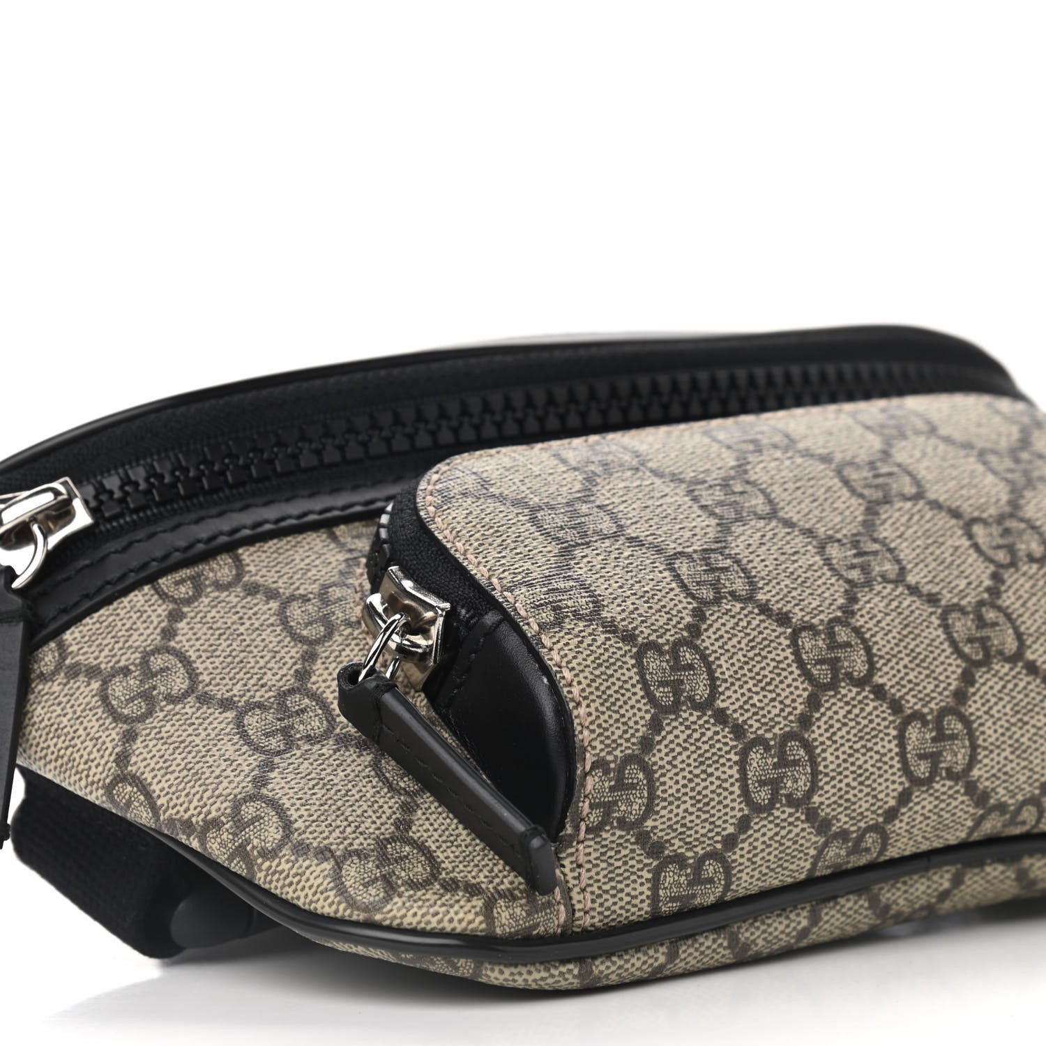 Gucci GG Supreme Monogram Belt Bag Black 8 of 9