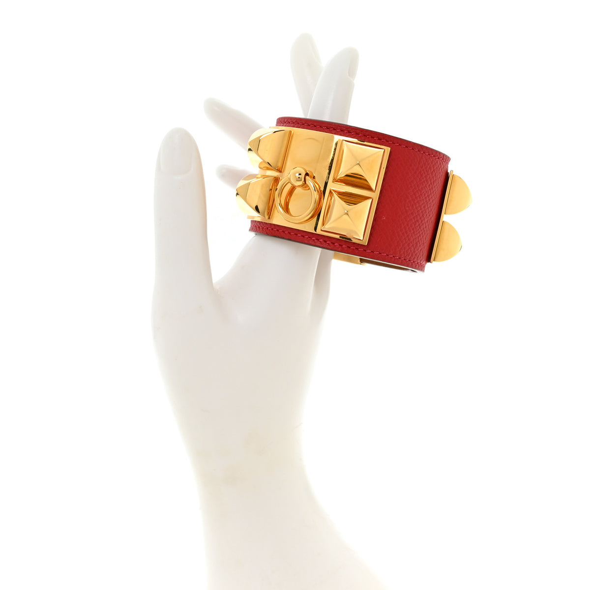 Hermes Epsom Collier de Chien CDC Bracelet S Rouge Casaque 2 of 5