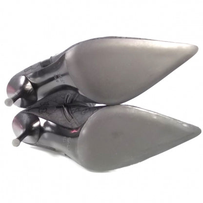 Gucci Monogram Patent Tall Boots 10.5 Black 5 of 6